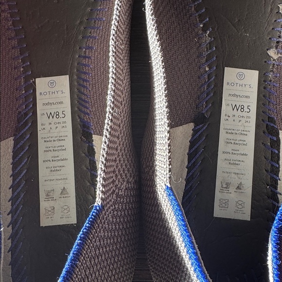 Rothy's Gray Slip-On Flats Round Toe Size 8.5 - Picture 10 of 11